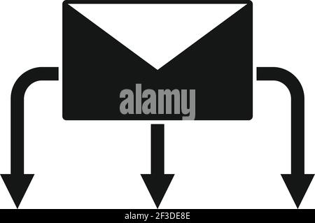 Restructuring letter icon, simple style Stock Vector