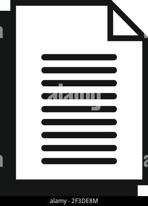 Restructuring contract icon, simple style Stock Vector