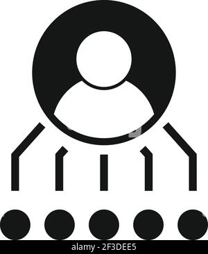 Restructuring profile icon, simple style Stock Vector