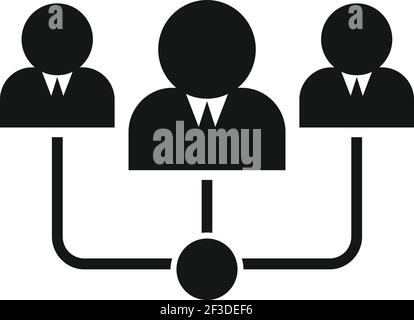 Restructuring team icon, simple style Stock Vector