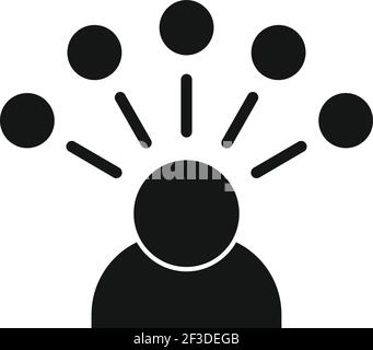 Company restructuring icon, simple style Stock Vector
