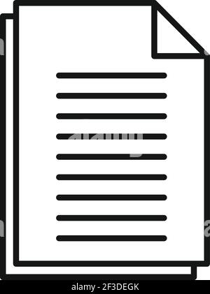 Restructuring contract icon, outline style Stock Vector