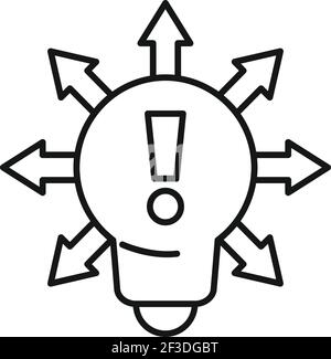Restructuring idea icon, outline style Stock Vector