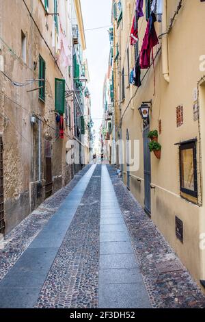 Alghero old town in Sardinia Stock Photo