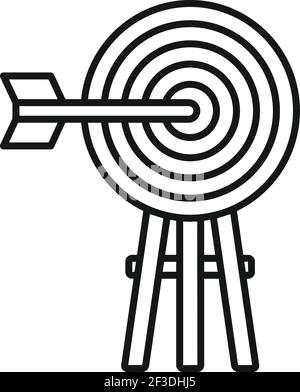 Crisis goal icon, outline style Stock Vector