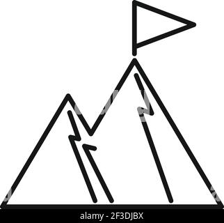 Crisis target icon, outline style Stock Vector