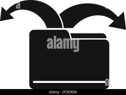 Restructure file icon, simple style Stock Vector