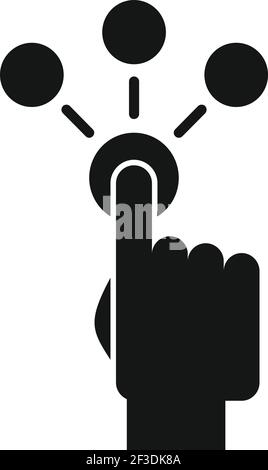Restructuring button icon, simple style Stock Vector
