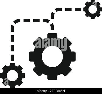 Restructuring process icon, simple style Stock Vector