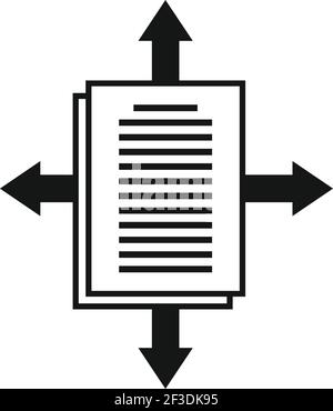 Page restructuring icon, simple style Stock Vector