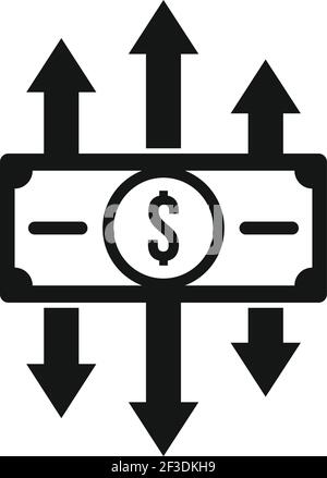 Profit restructuring icon, simple style Stock Vector