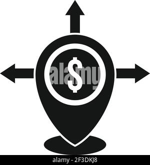 Financial restructuring icon, simple style Stock Vector