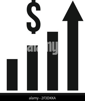 Restructuring graph chart icon, simple style Stock Vector