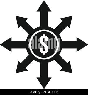 Debt restructuring icon, simple style Stock Vector