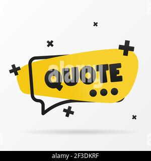 Banner QUOTE. The flat icon is perfect for your website. Stock Vector