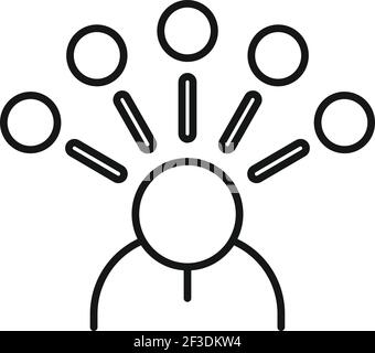 Company restructuring icon, outline style Stock Vector