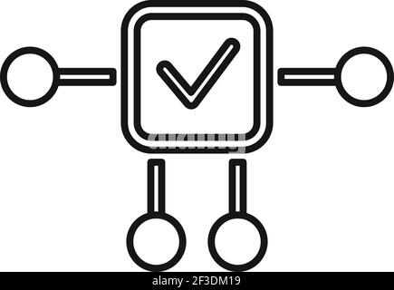 Restructure plan icon, outline style Stock Vector