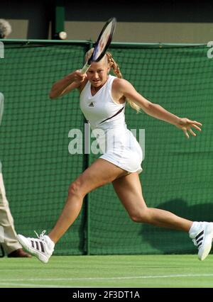 Anna Kournikova  during her match June 2000against S Testud at the Wimbledon Tennis Championships 2000 Stock Photo