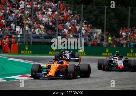 14 ALONSO Fernando (spa), McLaren Renault MCL33, action during 2018 Formula 1 FIA world championship, Italy Grand Prix, at Monza from august 30 to september 2 - Photo DPPI Stock Photo