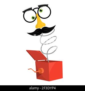 Jesters hat with purple, green, pink.  Stock Vector