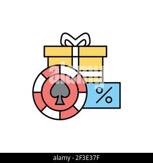 Bonus olor line icon. Pictogram for web page, mobile app, promo. UI UX GUI design element. Editable stroke. Stock Vector