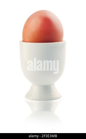Soft-Boiled Egg isolated on white. High quality photo. Stock Photo
