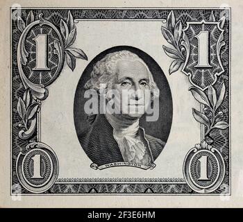 Modified decorative one dollar bill artwork for design purpose Stock Photo