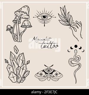 Update 82 minimalist witchy tattoos latest  incdgdbentre