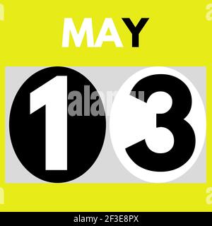 May 13 . Modern daily calendar icon .date ,day, month .calendar for the month of May Stock Photo