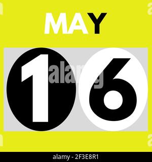 May 16 . Modern daily calendar icon .date ,day, month .calendar for the month of May Stock Photo