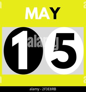 May 15 . Modern daily calendar icon .date ,day, month .calendar for the month of May Stock Photo