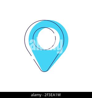 Location mark icon vector modern flat sign Stock Vector