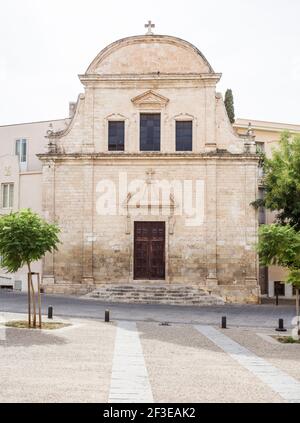Chiesa di San Michele Church, Sassari Sardinia. It is built in front of the Cathedral of San Nicola in the Piazza Duomo district. Stock Photo