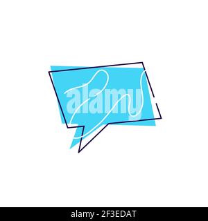 Chat speech bubbles icon vector flat sign Stock Vector