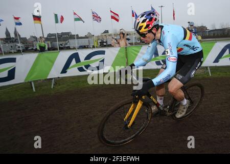 Wout Van Art from Belgium during the 2021 UCI Cyclo-Cross World Championships, Men Elite, on January 31, 2021 in Oostende, Belgium - Photo Fabien Boukla / DPPI Stock Photo