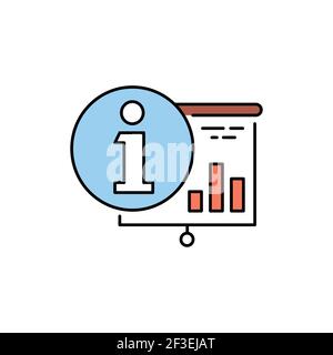 Information olor line icon. Pictogram for web page, mobile app, promo. UI UX GUI design element. Editable stroke. Stock Vector