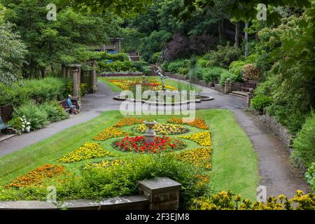 The Italian Garden in South Cliff Park, Scarborough, North Yorkshire Stock Photo