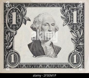 Modified decorative one dollar bill artwork for design purpose Stock Photo