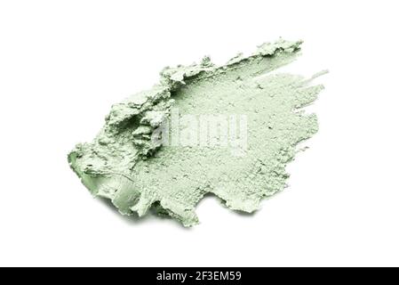Smear of cosmetic clay on a white background. Stock Photo