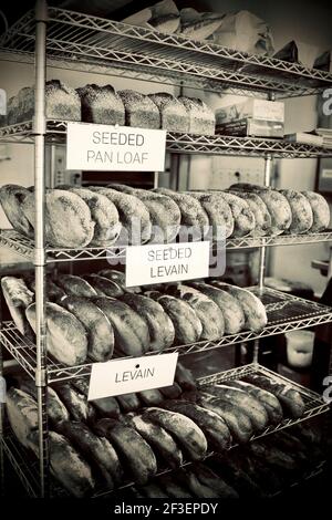 Boulted Bread artisan bakery in Raleigh, NC. Founded in August 2014 by Joshua Bellamy, Sam Kirkpatrick, and Fulton Forde. Stock Photo