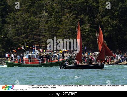 SAILING - LA SEMAINE DU GOLFE 2007 - GOLFE DU MORBIHAN (FRA) - 14 TO 20/05/2007 - PHOTO : FRANCOIS VAN MALLEGHEM / DPPI ILLUSTRATION PATRIMONIAL - BREST Stock Photo