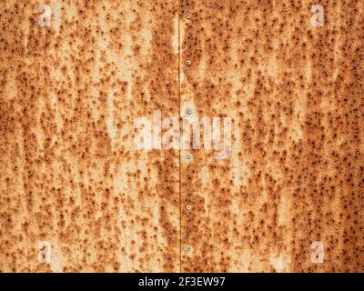 Rusty sheet metal texture, horizontal background Stock Photo