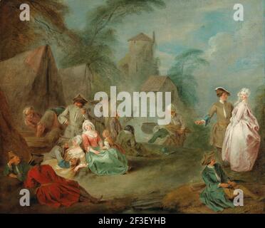 A military camp. Private Collection. Stock Photo