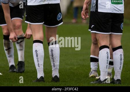 Llandarcy, UK. 14th Mar, 2021. Shaunna Jenkins (#4 Swansea City) in ...