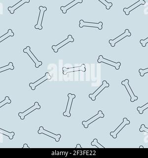 Colorful Dog bone seamless pattern background. Stock Vector