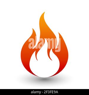 Fire flames. Fire symbols. Vector illustration. Stock Vector