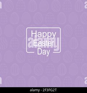 Purple Easter background with holiday elements - Vector illustration Stock Vector