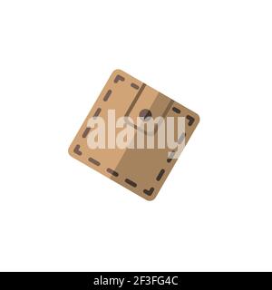 Wallet. Flat color icon. Isolated commerce vector illustration Stock Vector