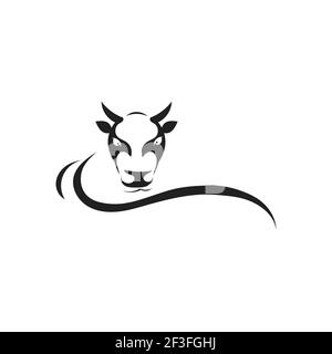 Cow Logo Template vector icon illustration design Stock Vector