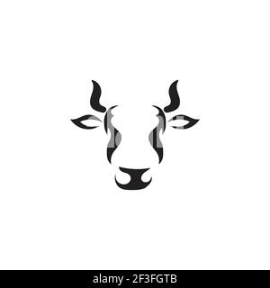 Cow Logo Template vector icon illustration design Stock Vector